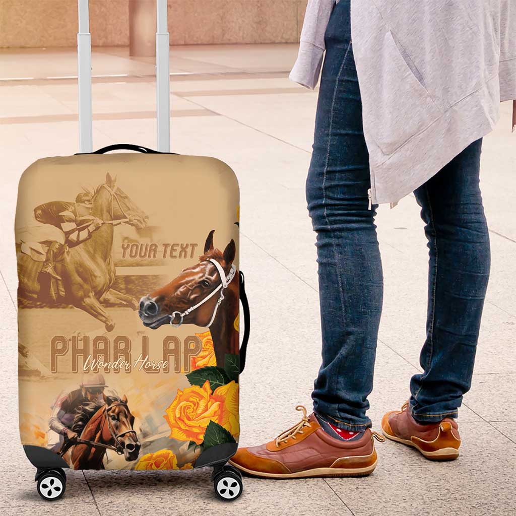 Personalised Melbourne Horse Racing Luggage Cover Australia Wonder Horse