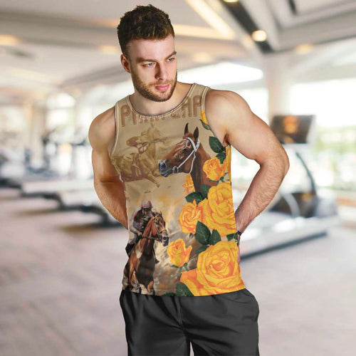 Personalised Melbourne Horse Racing Men Tank Top Australia Wonder Horse