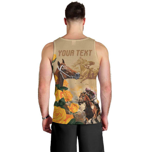 Personalised Melbourne Horse Racing Men Tank Top Australia Wonder Horse