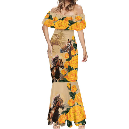 Personalised Melbourne Horse Racing Mermaid Dress Australia Wonder Horse