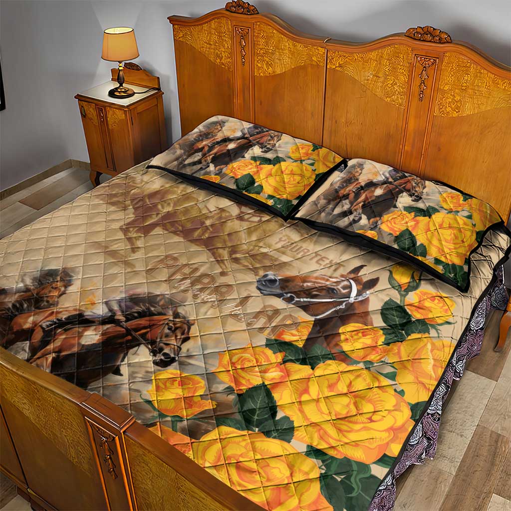 Personalised Melbourne Horse Racing Quilt Bed Set Australia Wonder Horse