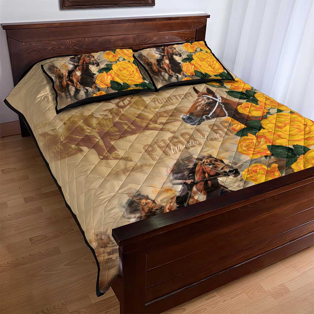 Personalised Melbourne Horse Racing Quilt Bed Set Australia Wonder Horse