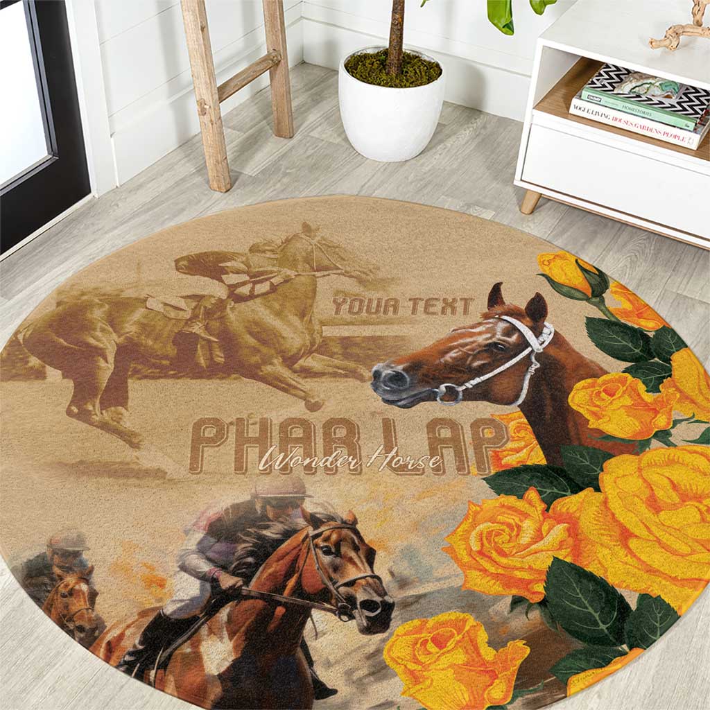 Personalised Melbourne Horse Racing Round Carpet Australia Wonder Horse