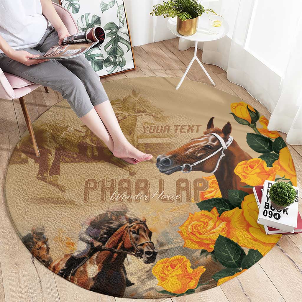 Personalised Melbourne Horse Racing Round Carpet Australia Wonder Horse