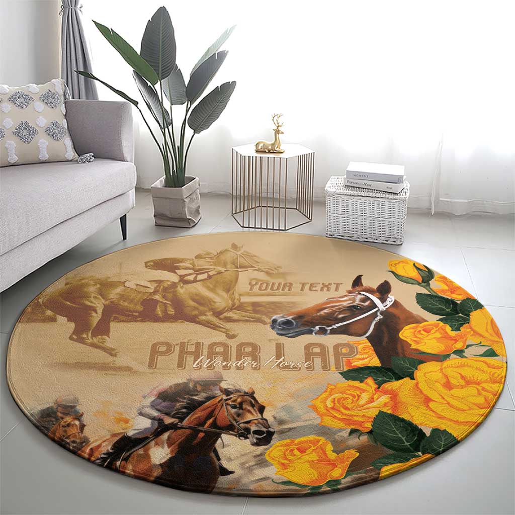Personalised Melbourne Horse Racing Round Carpet Australia Wonder Horse