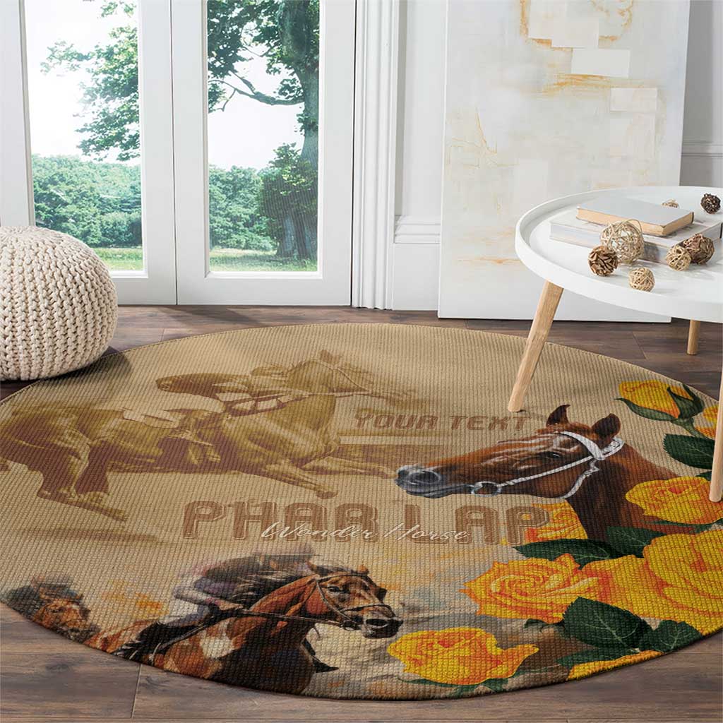 Personalised Melbourne Horse Racing Round Carpet Australia Wonder Horse