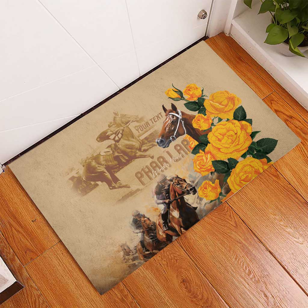 Personalised Melbourne Horse Racing Rubber Doormat Australia Wonder Horse