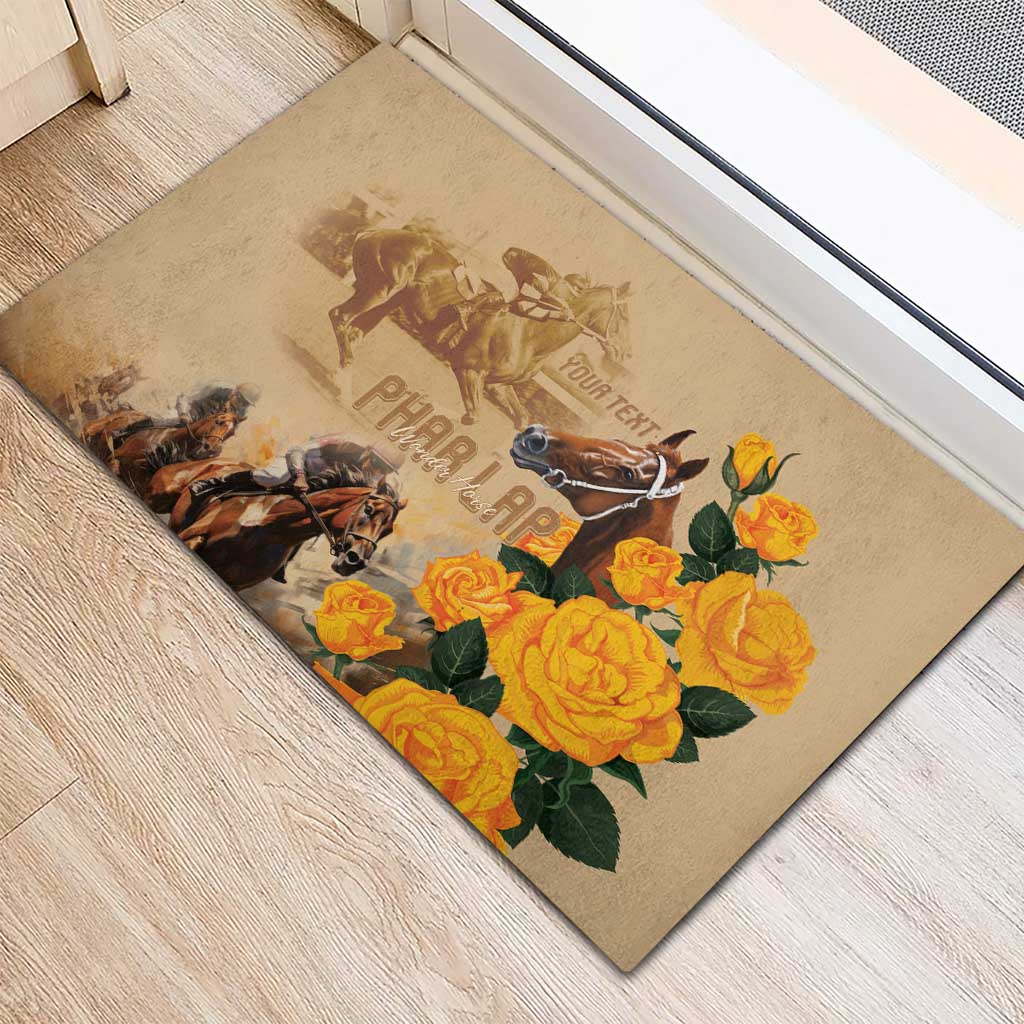 Personalised Melbourne Horse Racing Rubber Doormat Australia Wonder Horse