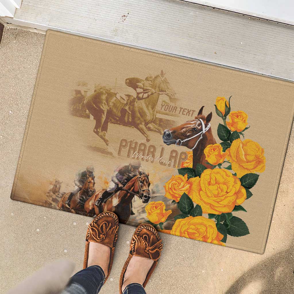 Personalised Melbourne Horse Racing Rubber Doormat Australia Wonder Horse