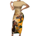 Personalised Melbourne Horse Racing Short Sleeve Bodycon Dress Australia Wonder Horse