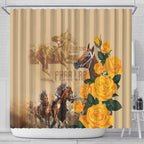 Personalised Melbourne Horse Racing Shower Curtain Australia Wonder Horse
