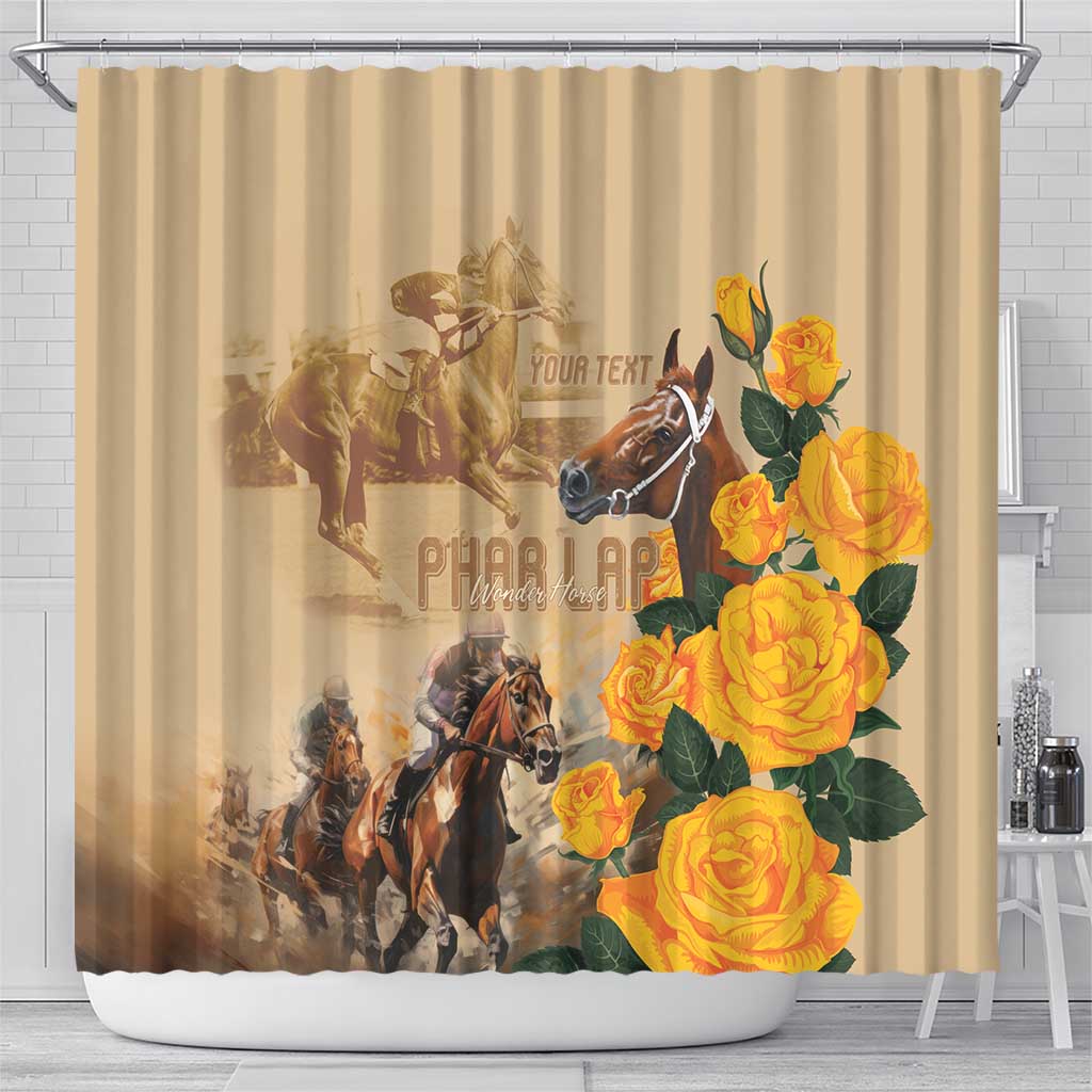 Personalised Melbourne Horse Racing Shower Curtain Australia Wonder Horse