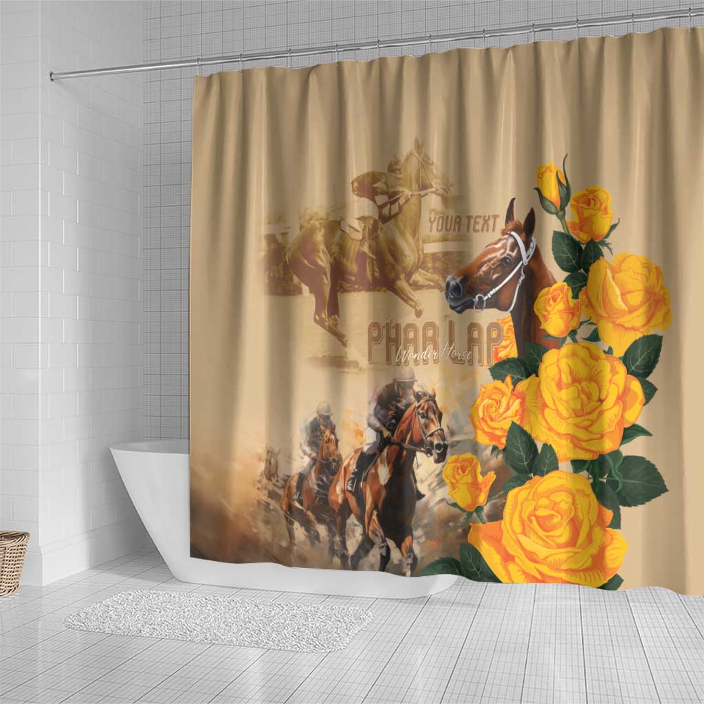 Personalised Melbourne Horse Racing Shower Curtain Australia Wonder Horse