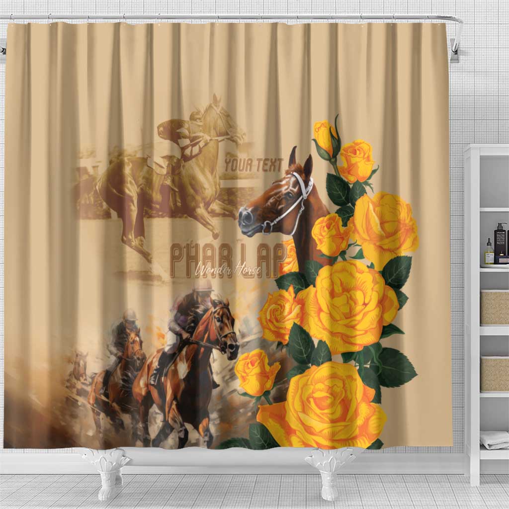 Personalised Melbourne Horse Racing Shower Curtain Australia Wonder Horse