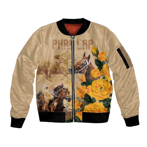 Personalised Melbourne Horse Racing Sleeve Zip Bomber Jacket Australia Wonder Horse