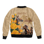 Personalised Melbourne Horse Racing Sleeve Zip Bomber Jacket Australia Wonder Horse