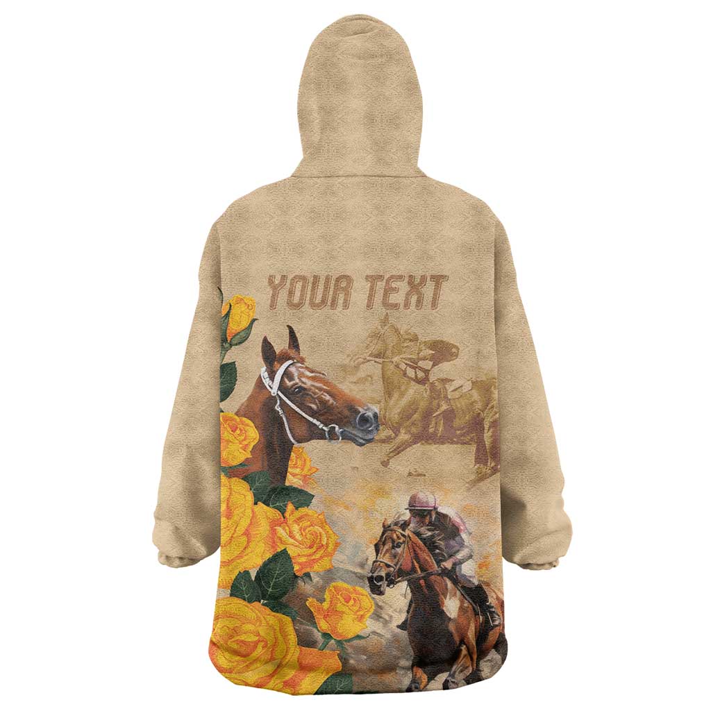 Personalised Melbourne Horse Racing Wearable Blanket Hoodie Australia Wonder Horse