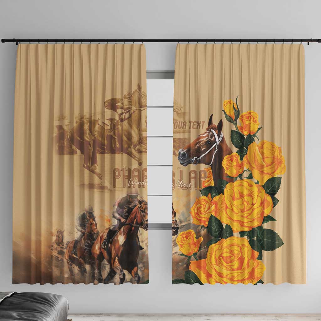 Personalised Melbourne Horse Racing Window Curtain Australia Wonder Horse