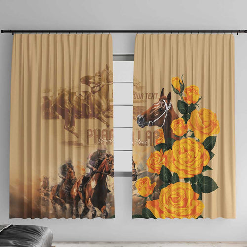 Personalised Melbourne Horse Racing Window Curtain Australia Wonder Horse