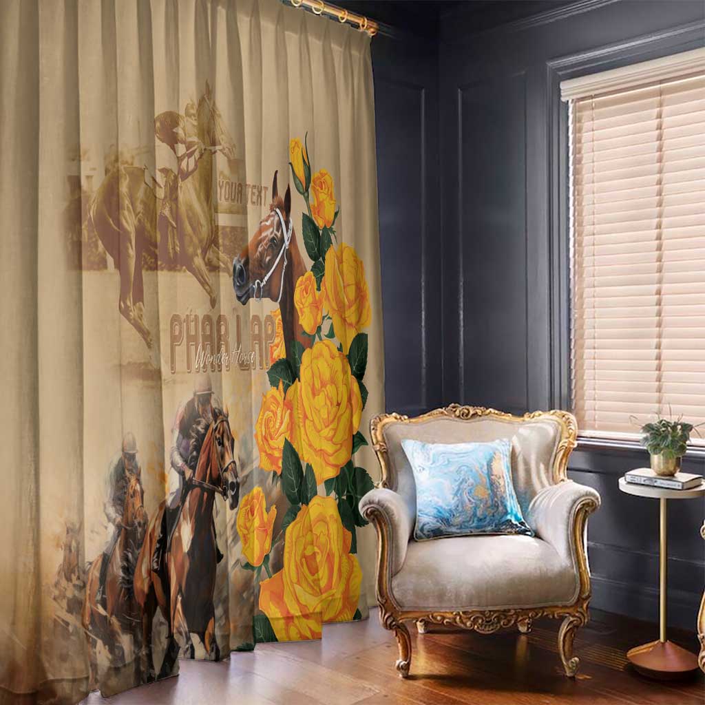 Personalised Melbourne Horse Racing Window Curtain Australia Wonder Horse
