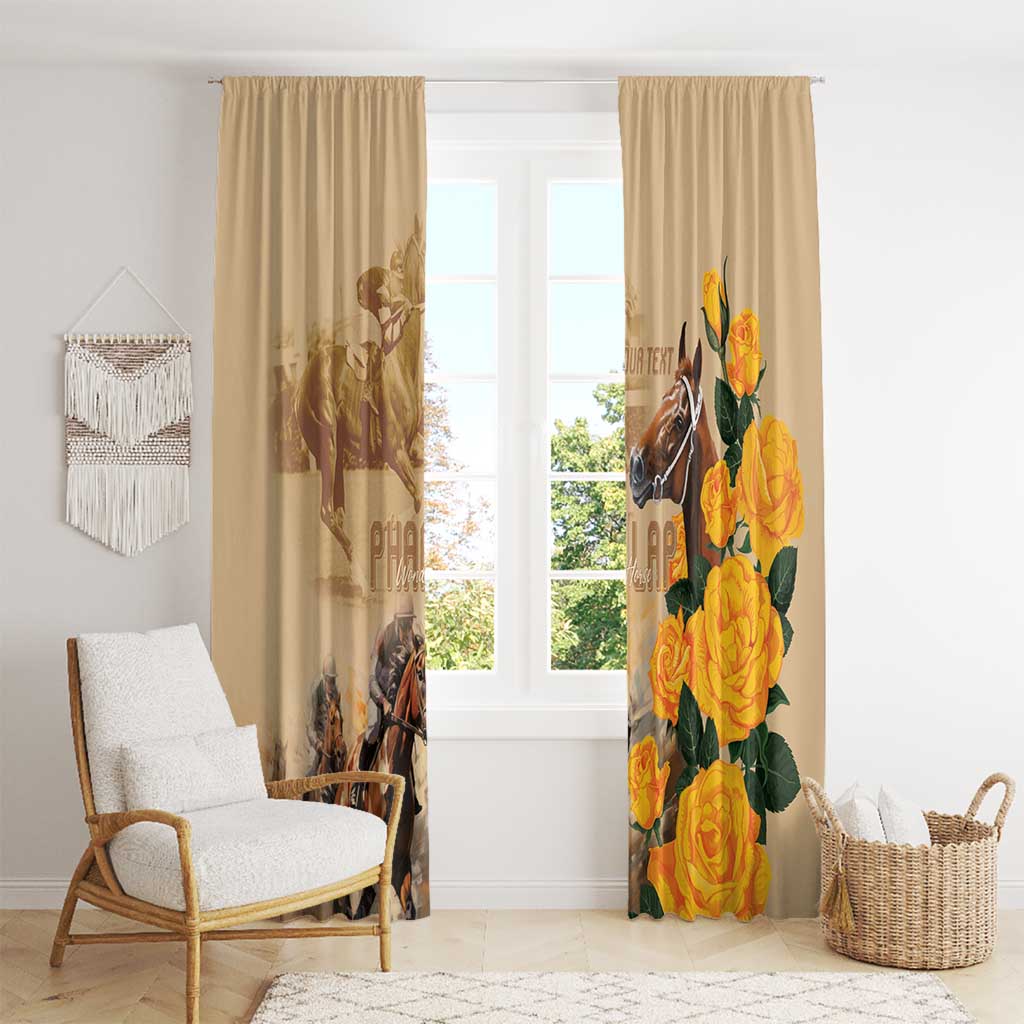 Personalised Melbourne Horse Racing Window Curtain Australia Wonder Horse