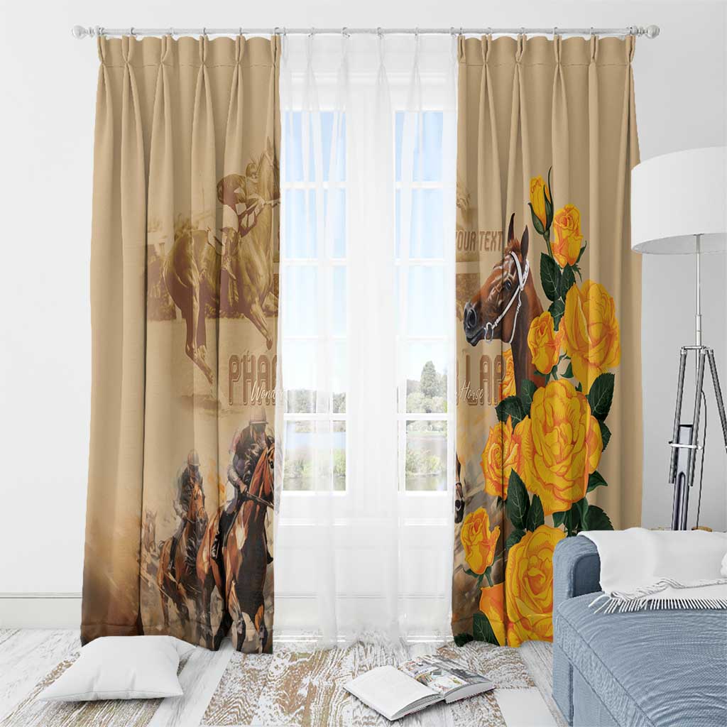 Personalised Melbourne Horse Racing Window Curtain Australia Wonder Horse