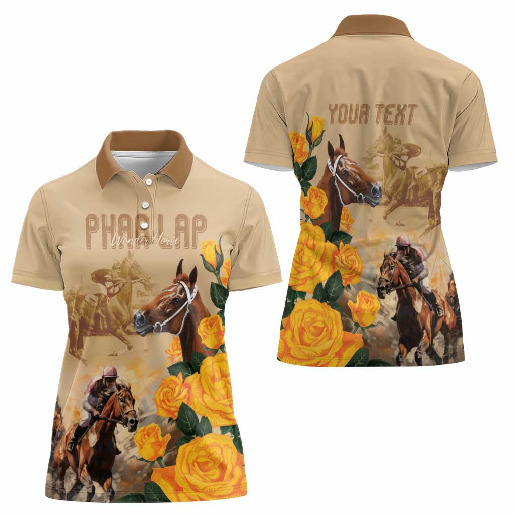 Personalised Melbourne Horse Racing Women Polo Shirt Australia Wonder Horse