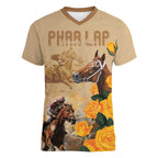 Personalised Melbourne Horse Racing Women V-Neck T-Shirt Australia Wonder Horse