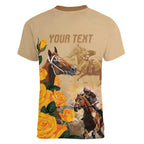 Personalised Melbourne Horse Racing Women V-Neck T-Shirt Australia Wonder Horse