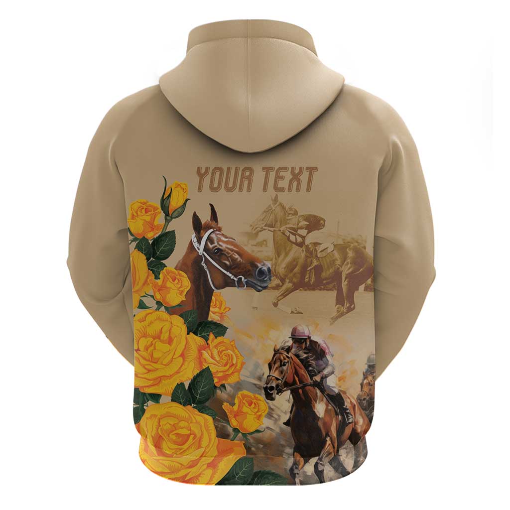 Personalised Melbourne Horse Racing Zip Hoodie Australia Wonder Horse