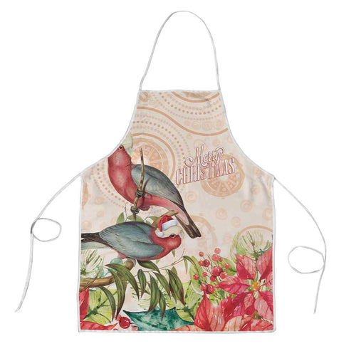Merry Christmas Aussie Aboriginal Apron Rosebreasted Cockatoo Pastel - Aussie Hoodie