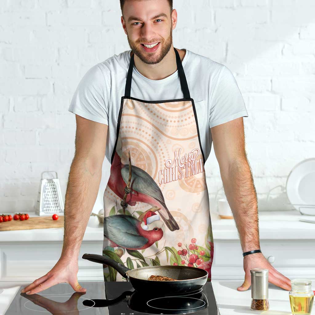 Merry Christmas Aussie Aboriginal Apron Rosebreasted Cockatoo Pastel - Aussie Hoodie