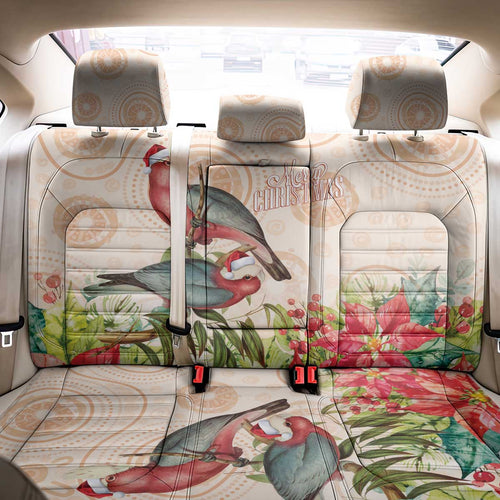 Merry Christmas Aussie Aboriginal Back Car Seat Cover Rosebreasted Cockatoo Pastel - Aussie Hoodie
