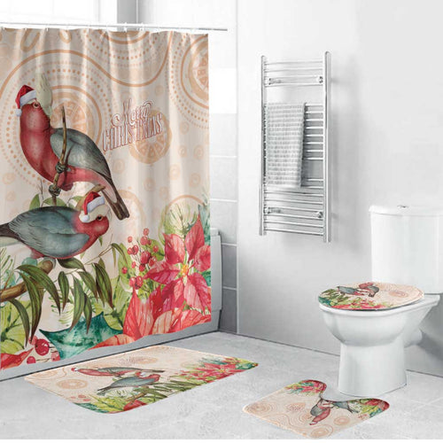 Merry Christmas Aussie Aboriginal Bathroom Set Rosebreasted Cockatoo Pastel - Aussie Hoodie