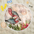Merry Christmas Aussie Aboriginal Beach Blanket Rosebreasted Cockatoo Pastel - Aussie Hoodie
