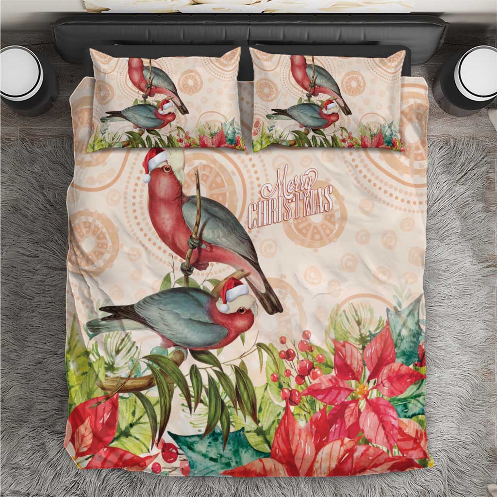 Merry Christmas Aussie Aboriginal Bedding Set Rosebreasted Cockatoo Pastel - Aussie Hoodie