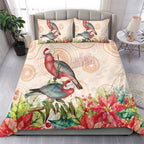 Merry Christmas Aussie Aboriginal Bedding Set Rosebreasted Cockatoo Pastel - Aussie Hoodie