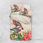Merry Christmas Aussie Aboriginal Bedding Set Rosebreasted Cockatoo Pastel - Aussie Hoodie