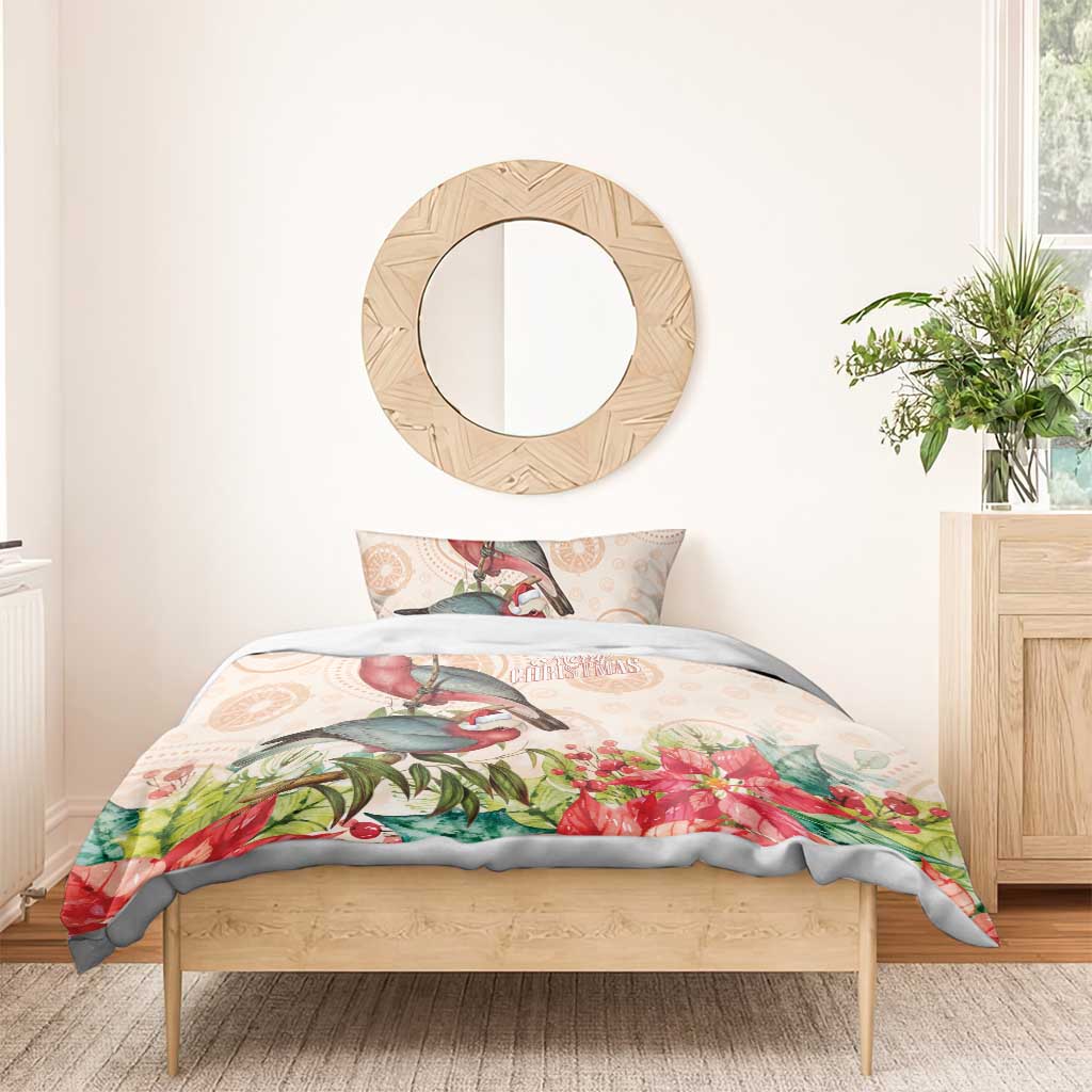 Merry Christmas Aussie Aboriginal Bedding Set Rosebreasted Cockatoo Pastel - Aussie Hoodie
