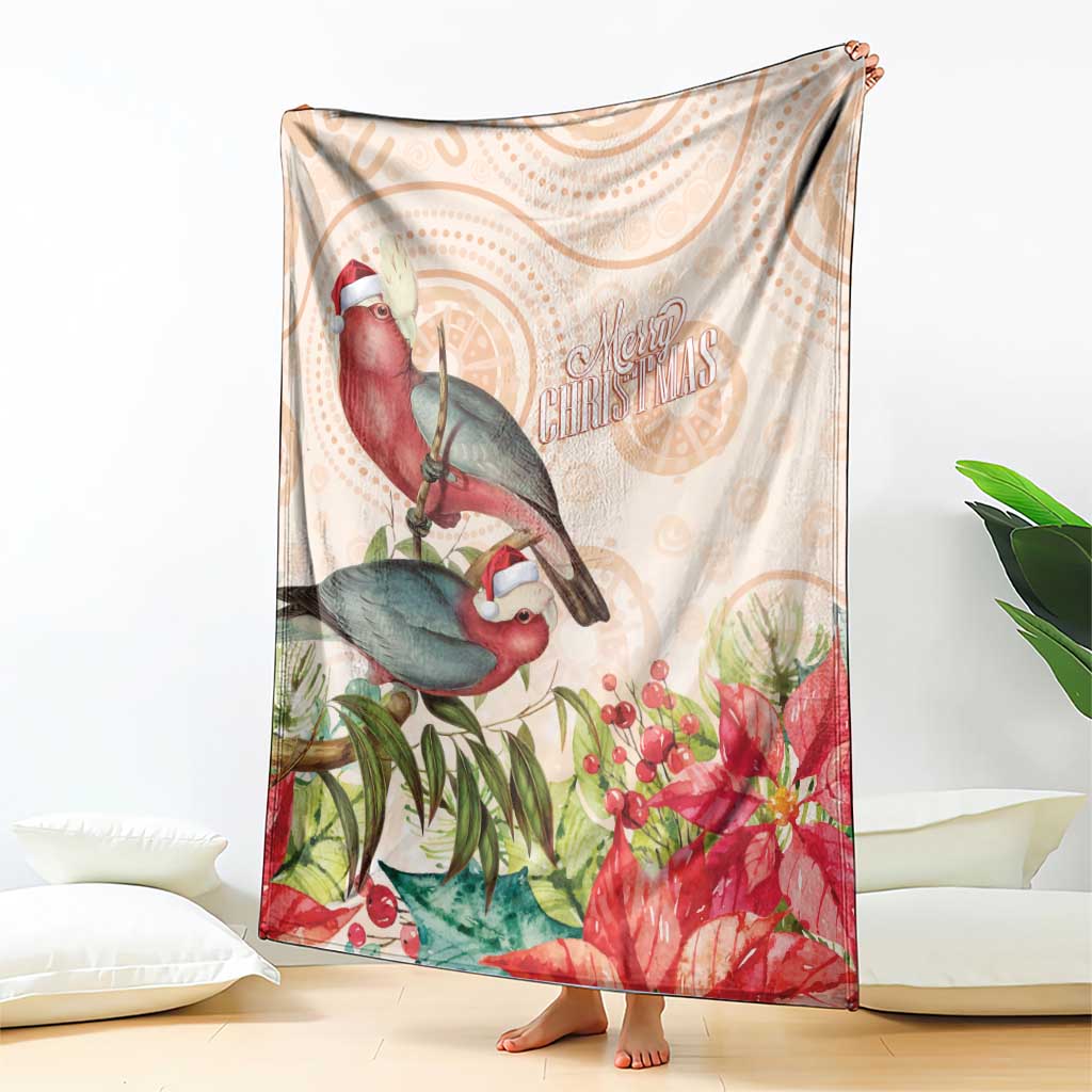 Merry Christmas Aussie Aboriginal Blanket Rosebreasted Cockatoo Pastel - Aussie Hoodie