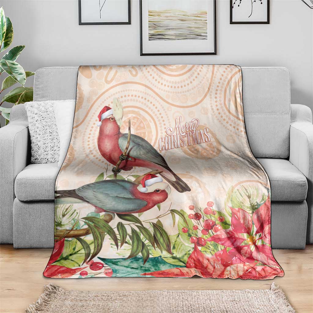 Merry Christmas Aussie Aboriginal Blanket Rosebreasted Cockatoo Pastel - Aussie Hoodie