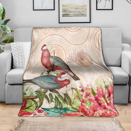 Merry Christmas Aussie Aboriginal Blanket Rosebreasted Cockatoo Pastel - Aussie Hoodie