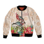 Merry Christmas Aussie Aboriginal Bomber Jacket Rosebreasted Cockatoo Pastel - Aussie Hoodie