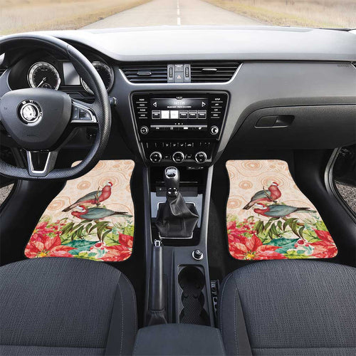 Merry Christmas Aussie Aboriginal Car Mats Rosebreasted Cockatoo Pastel - Aussie Hoodie