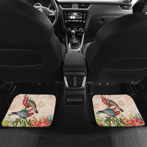 Merry Christmas Aussie Aboriginal Car Mats Rosebreasted Cockatoo Pastel - Aussie Hoodie