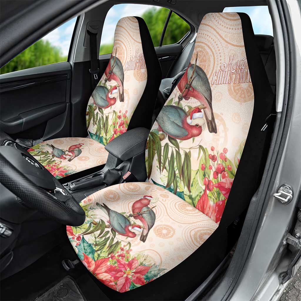 Merry Christmas Aussie Aboriginal Car Seat Cover Rosebreasted Cockatoo Pastel - Aussie Hoodie