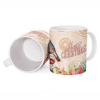 Merry Christmas Aussie Aboriginal Ceramic Mug Rosebreasted Cockatoo Pastel - Aussie Hoodie