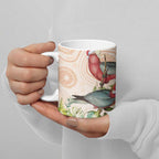Merry Christmas Aussie Aboriginal Ceramic Mug Rosebreasted Cockatoo Pastel - Aussie Hoodie