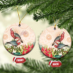 Merry Christmas Aussie Aboriginal Ceramic Ornament Rosebreasted Cockatoo Pastel - Aussie Hoodie