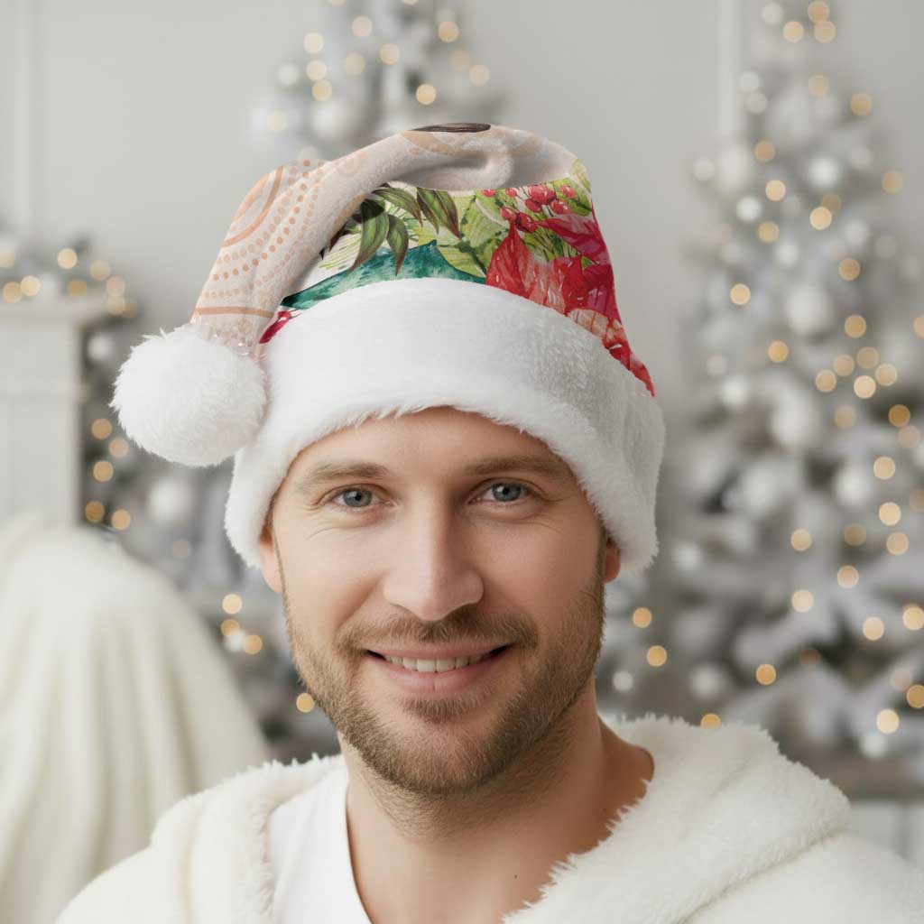 Merry Christmas Aussie Aboriginal Christmas Santa Hat Rosebreasted Cockatoo Pastel - Aussie Hoodie